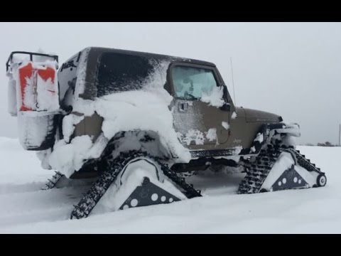 Jeep on tracks January 2014 - YouTube