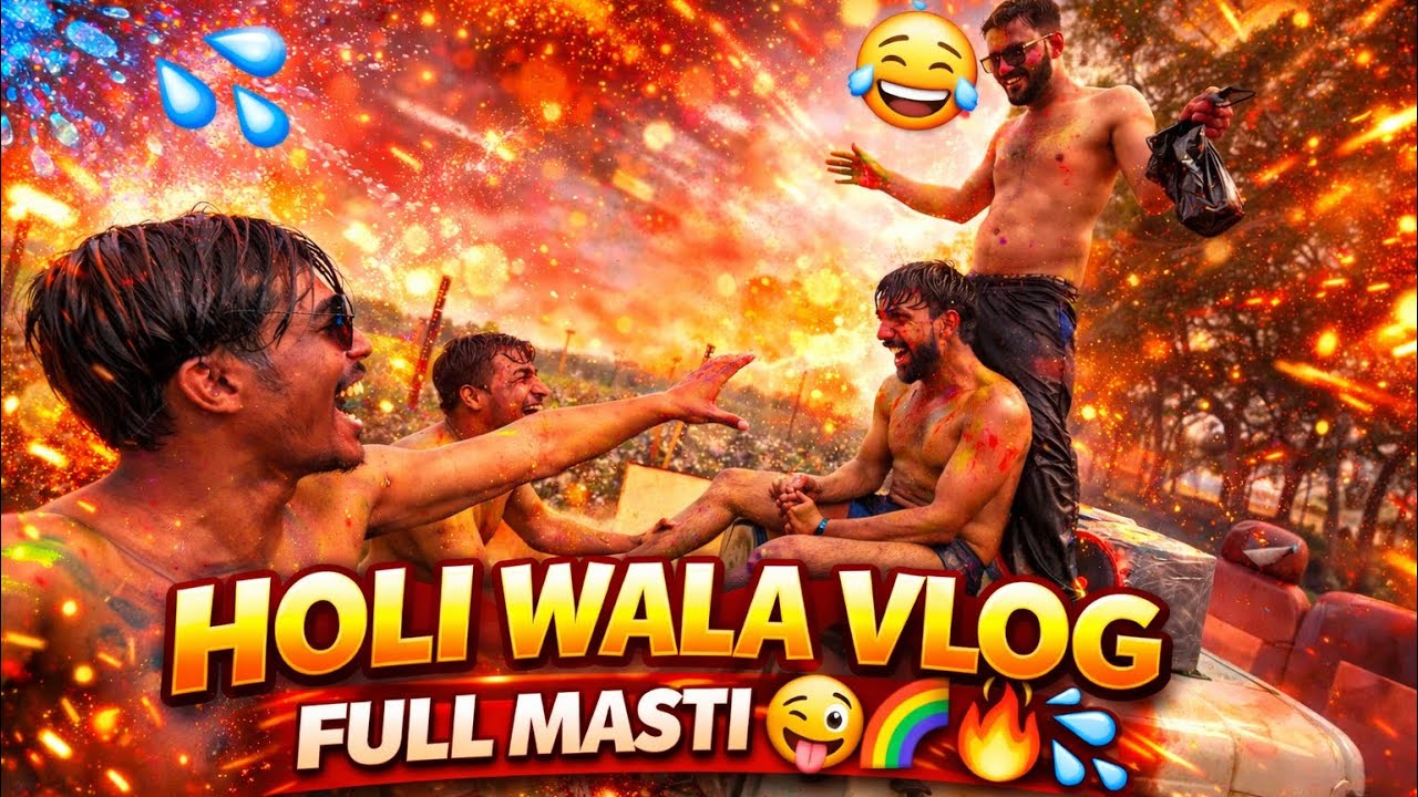 HOLI WALA VLOG 😜🌈 | Full Masti, Rang, Pani Aur Dosto Ke Sath Dhamaal | Desi Holi 🫟🫟