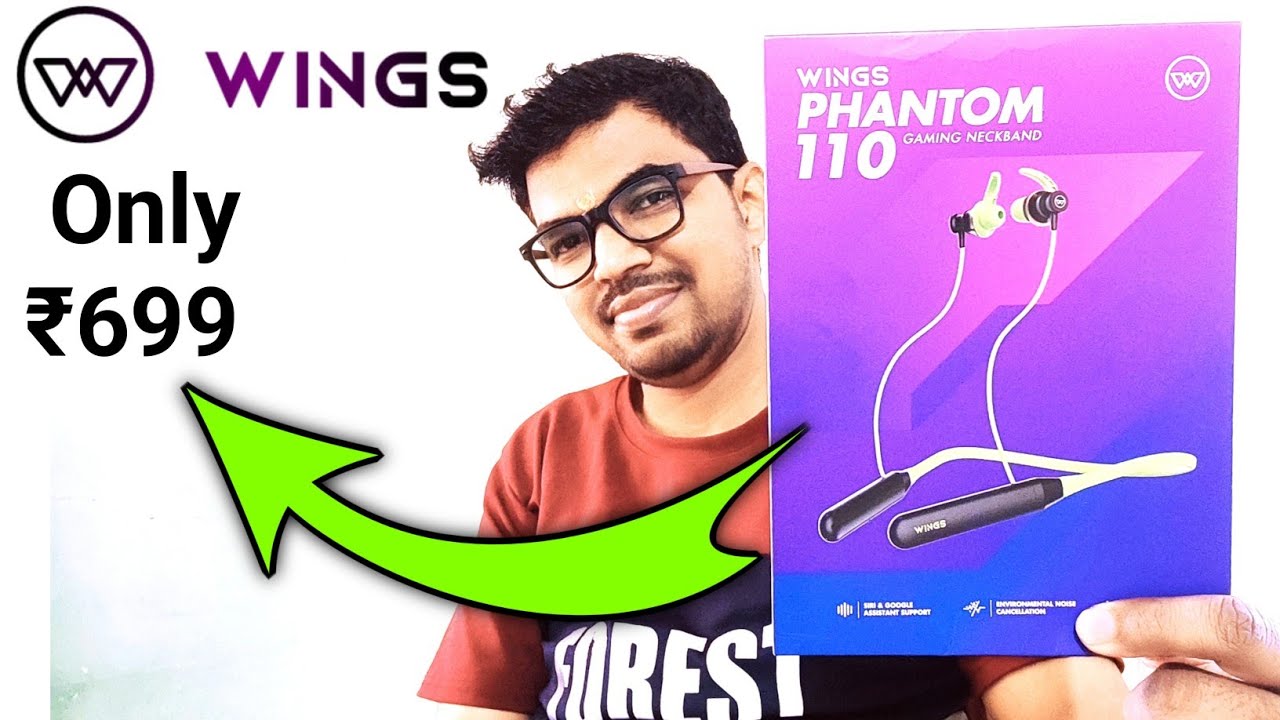 "Unbox the Ultimate Gaming Experience: Wings Phantom 110 Neckband Headphones Under ₹1000"