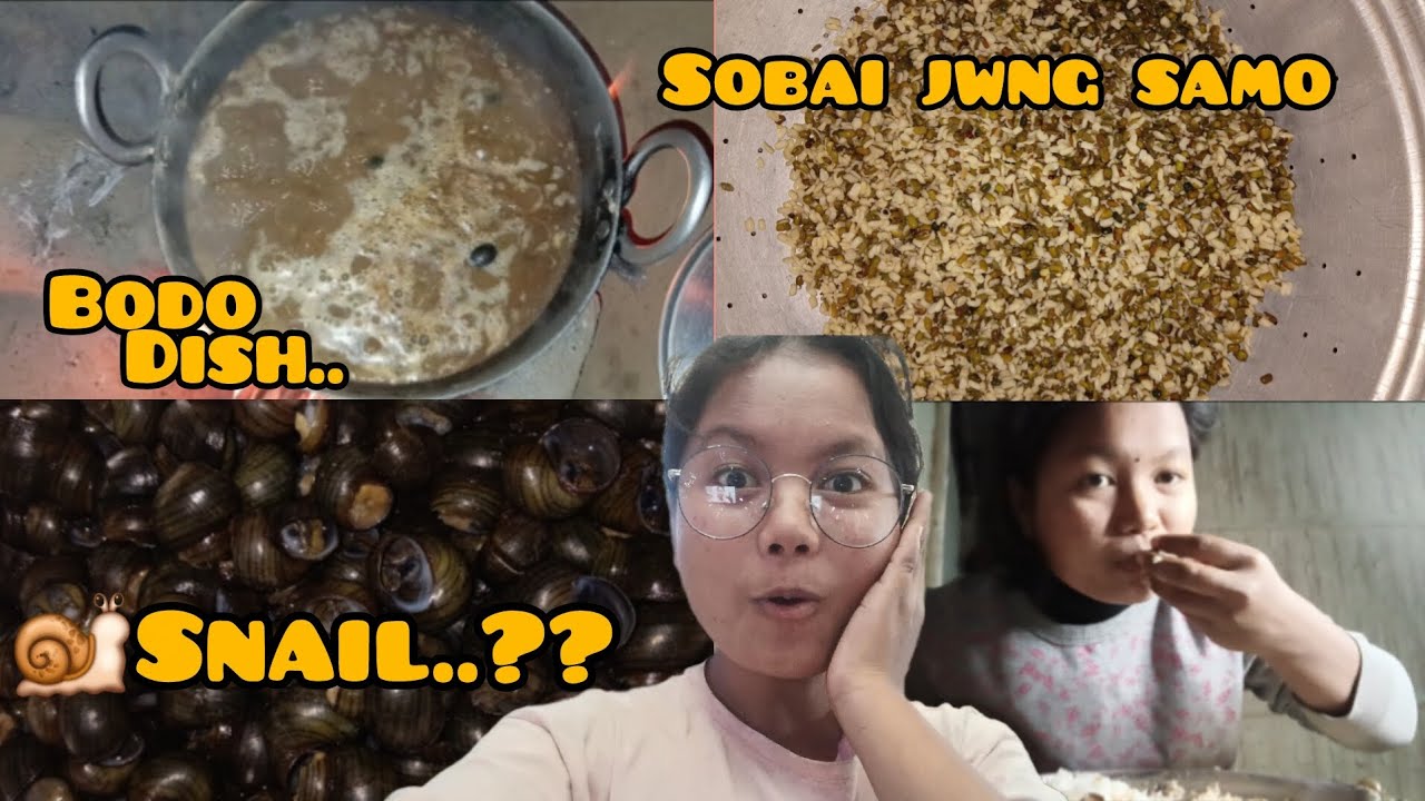Sobai jwng samo (snail with black gram recipe) 😋 || Bodo Dish || 