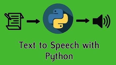 TEXT TO SPEECH IN PYTHON | Convert Text to Speech in Python