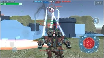 My favorite robot for castle the ion spectre. War Robots Test server 4.1