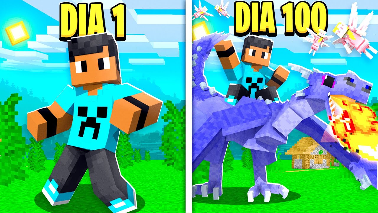 Sobrevivi 100 DIAS NO ICE AND FIRE do Minecraft - O FILME