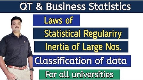 Laws of Statistical Regularity and Inertia of Large Numbers/Classification of data