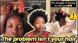 Stop Blaming Your 4C Hair For your Terrible Technique | “natural hair is hard to manage”