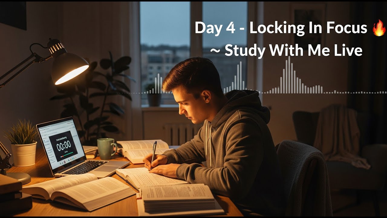 Day 4 ☀️ Focus + Chill Stream | Study with Me - YouTube