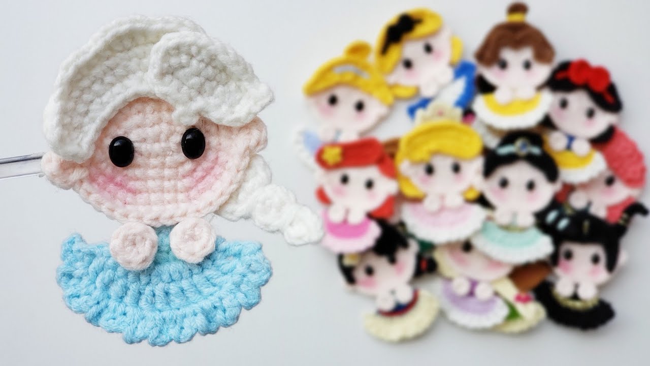 ELSA Crochet Hair Clip | Crochet Brooch | SpringDay DIY