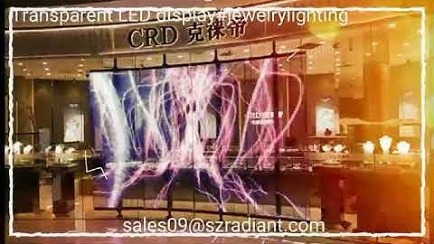 Video panels retail store glass window display transparent LED video wall