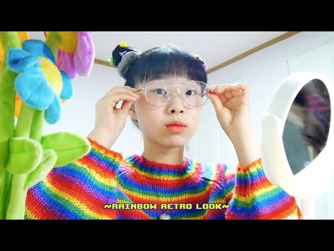 Rainbow Retro Look🌈⚡️레인보우 레트로 메이크업 - 2019 F/W 서울패션위크 데일리룩 | <strong>JI</strong> WON <strong>지원</strong>