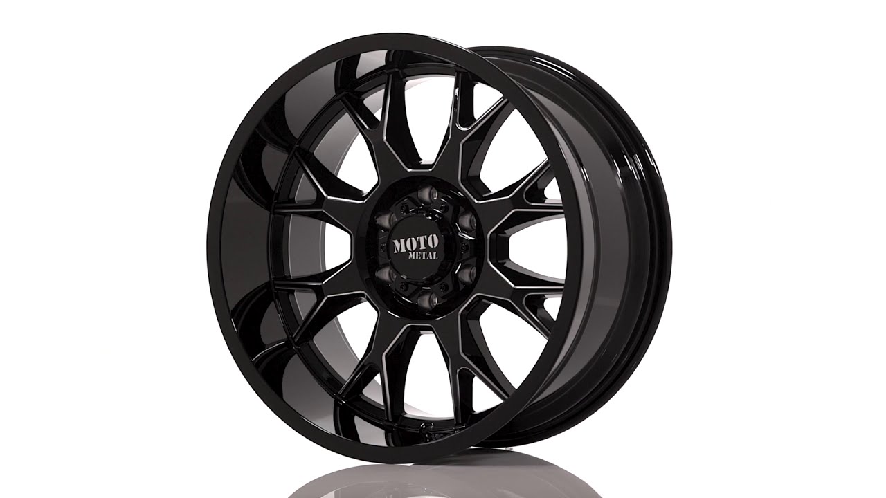 MOTO METAL WHEELS MO806 - 20x10 - GLOSS BLK N MILLED