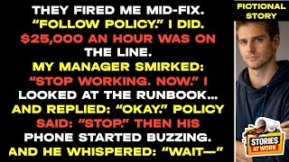 They Fired Me Mid-Fix — $25K/Hour at Risk — I Said, “Follow policy.” Policy said: “Stop.”