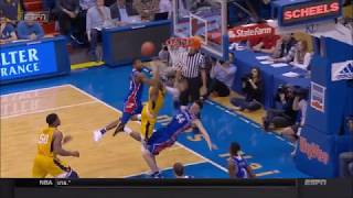 Charge called outside restricted area - Did they miss the basket interference