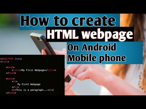 How to write HTML code in mobile phones | how to do html coding in ...