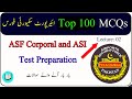 ASF ASI and Corporal top 100 MCQs ASF Test Preparation Lecture 02