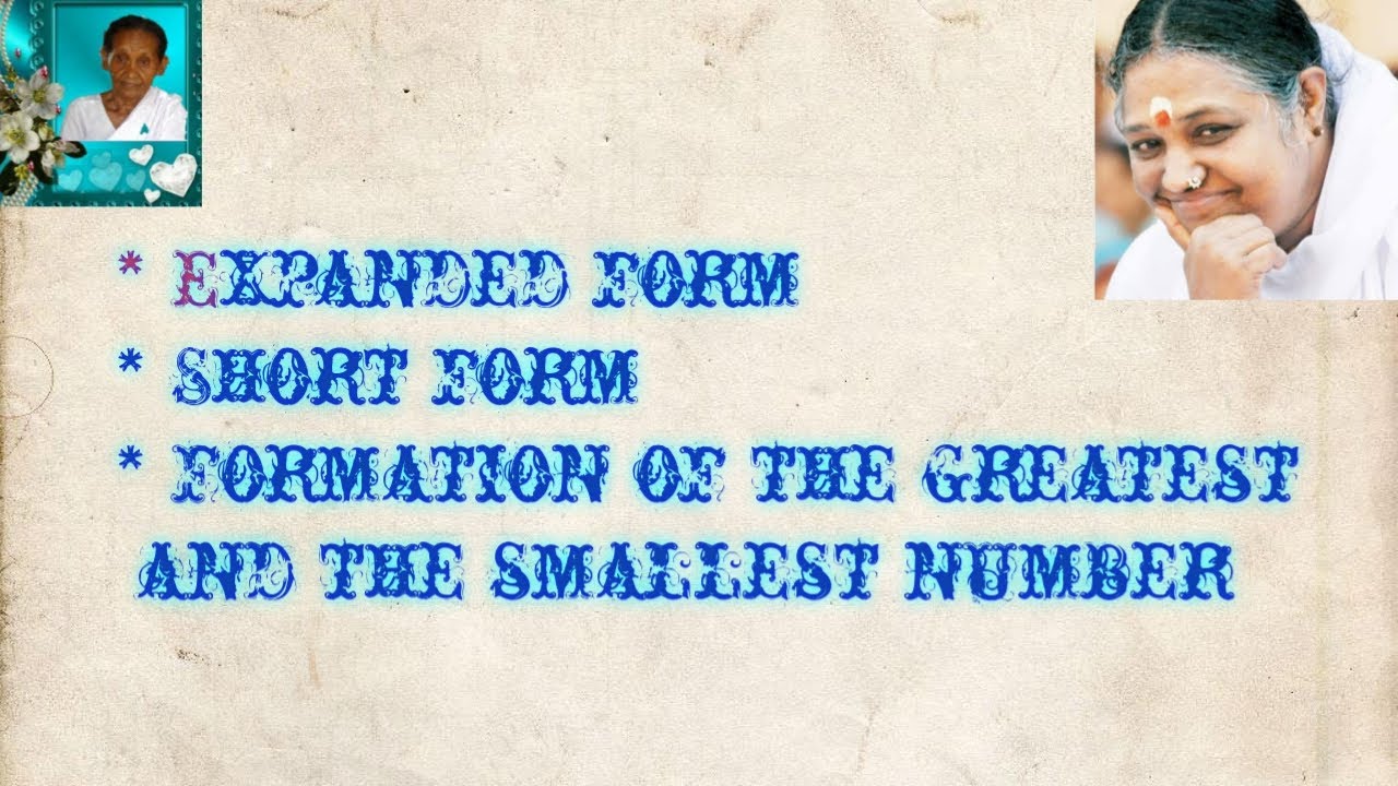 Expanded and short form formation of the greatest and the smallest ...