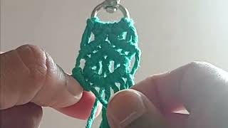 Mini macrame keychain tutorial