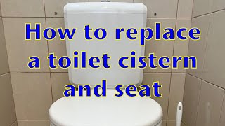 How to replace a toilet cistern and seat.