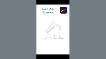 #shorts Architecture sketch ✍️ in Procreate app