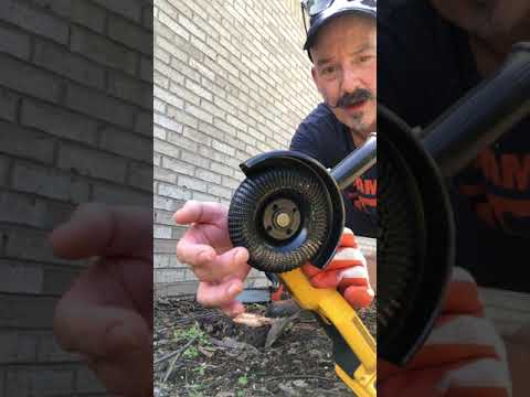 How to grind stumps with angle grinder. - YouTube