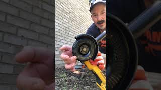 How to grind stumps with angle grinder.
