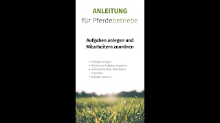 Pferdebetriebe - Aufgaben anlegen und Mitarbeitern zuordnen screenshot 5