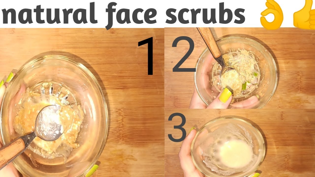 3 Types of homemade face scrubs DIY face scrubs shine with sidra,urdu