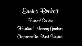 Eunice Beckett Funeral