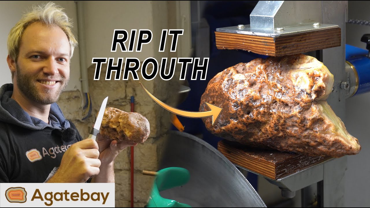 I cut a nearly unknown type of agate with my diamond saw! Kerrouchen Agates!