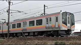 ダイヤ改正で越後湯沢発1723Mから435Mへ。E129系新ﾆｲA12+A29編成 435M