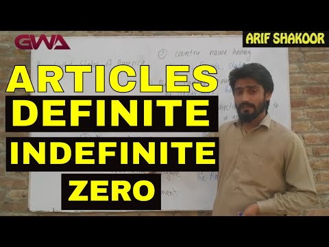 ARTICLES | Grammar | Lecture 8 | GWA | Grammar with Arif | 2020