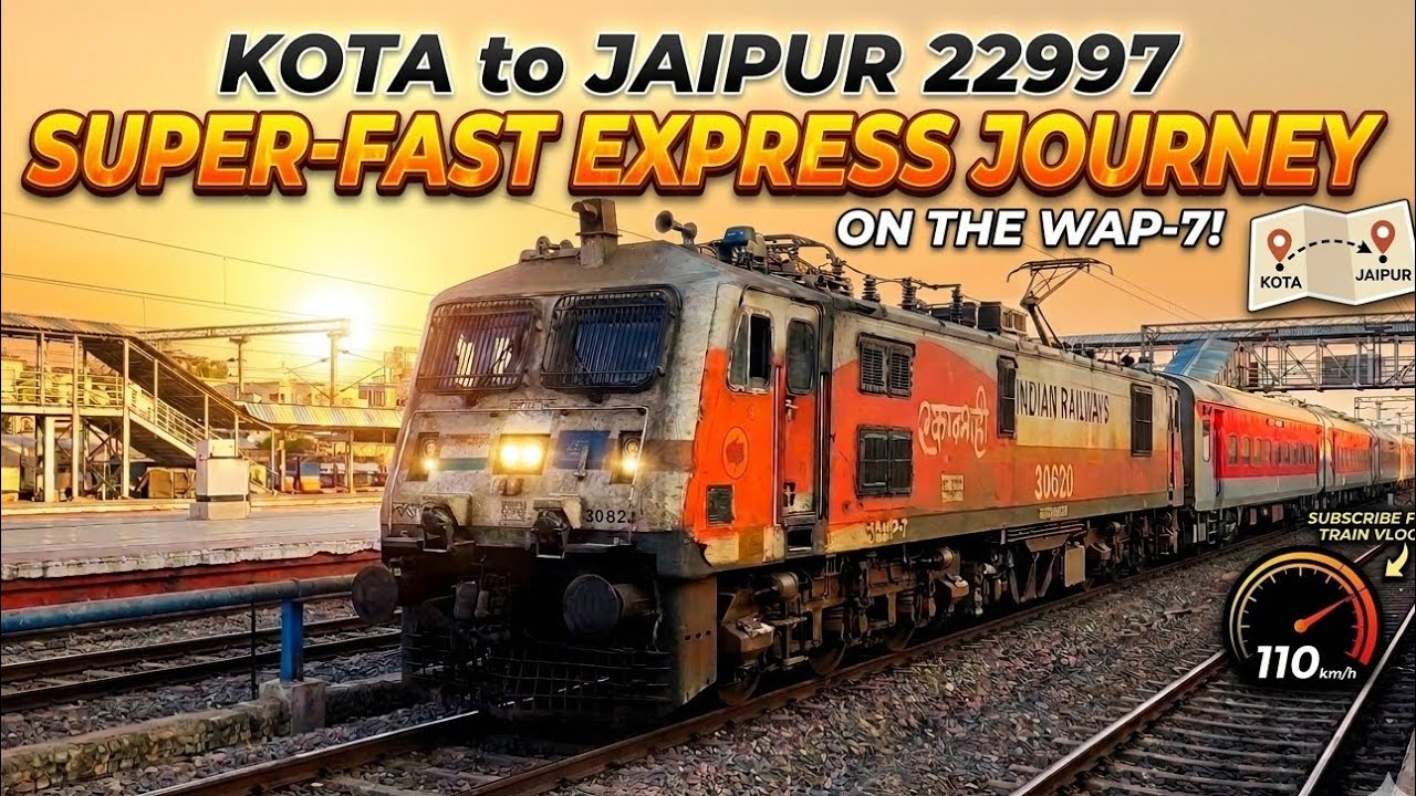 Kota to Jaipur Train Journey | 22997 Shri Ganganagar SF Express ...