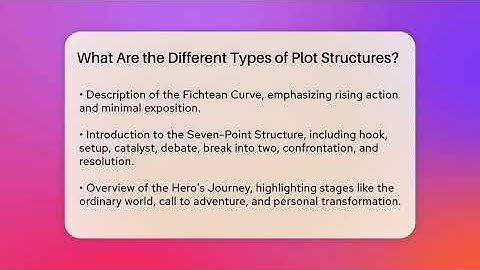 What Are the Different Types of Plot Structures? - The Prose Path