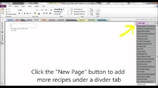 Create a Cookbook using Microsoft OneNote