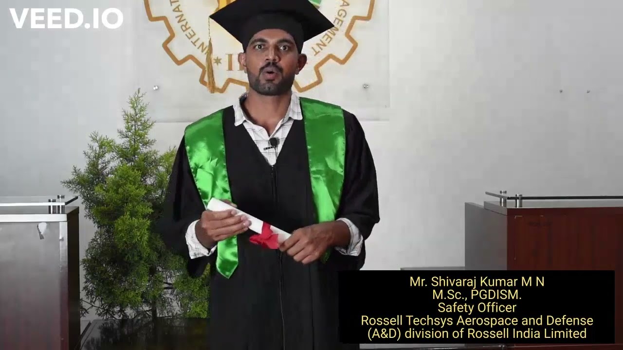 Shivraj, MSc Joined IIISM & Placed to EXEDY Clutch, Safety Engineer Recently Joined  Rossell India