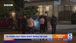 Girl, 15, struck by gunfire while inside car in Los Angeles