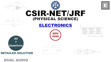 Electronics Solution | Nov-2020 CSIR NET | Physical Science