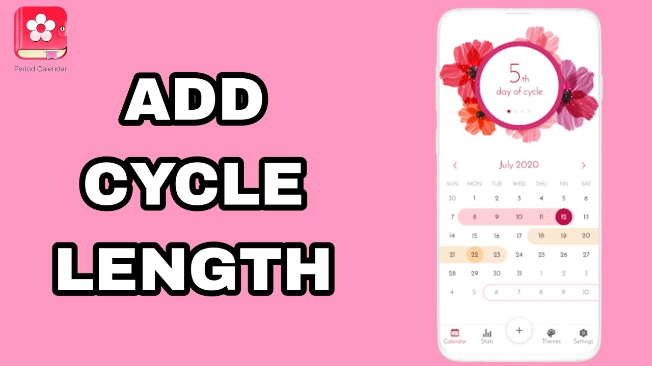 how-to-add-cycle-length-on-period-calendar-period-tracker-app-youtube