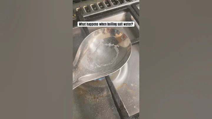 The heat causes the water to evaporate, leaving the salt behind #geochemistry #scienceexperiment