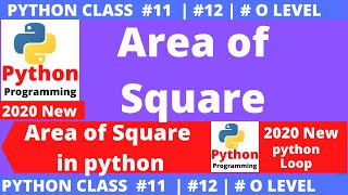 python program : square area | program to find the area of a square | vitaminm