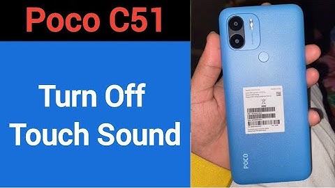 How to turn off touch sound, Poco C51 me touch vibration kaise off kare