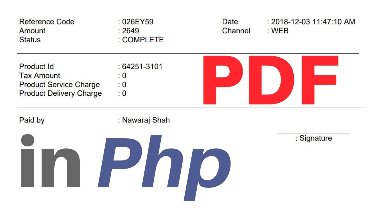 fpdf php  Update New  How to make PDF Invoice in PHP using FPDF library (2020)