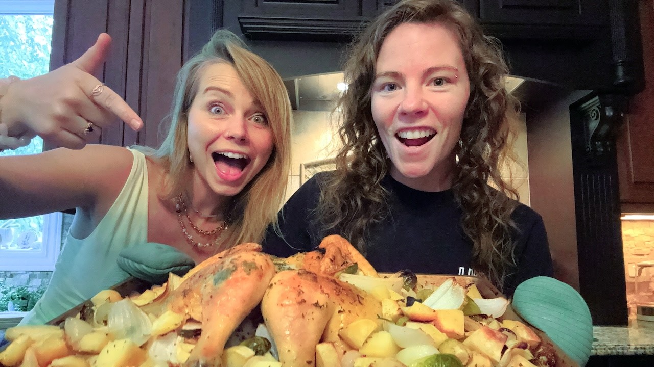 Cook With Us: Splat Chicken! - Hailee And Kendra