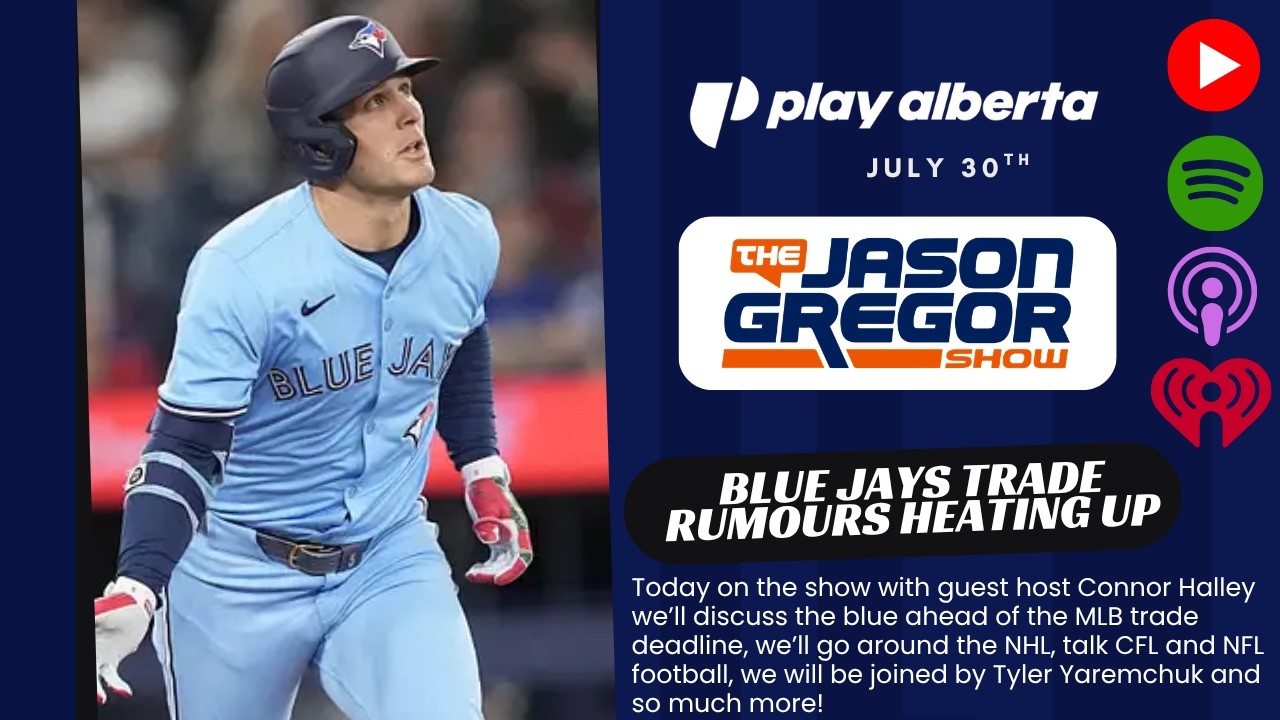 Today on the show with guest host Connor Halley we’ll discuss the blue ahead of the MLB trade deadline, we’ll go around the NHL, talk CFL and NFL football, w...
