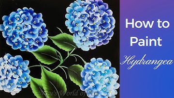Step by Step Hydrangea Flower Painting for Beginners using Very Easy Technique | Acrylic Painting