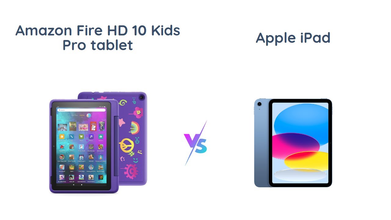 Compare Amazon Fire HD 10 Kids Pro vs Apple iPad (10th Gen) - YouTube
