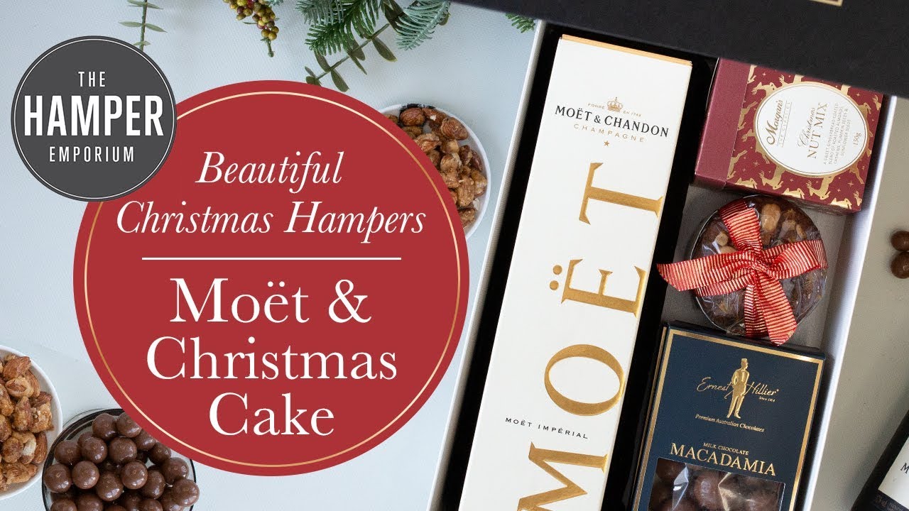 The Hamper Emporium | Moët & Christmas Cake Hamper - YouTube