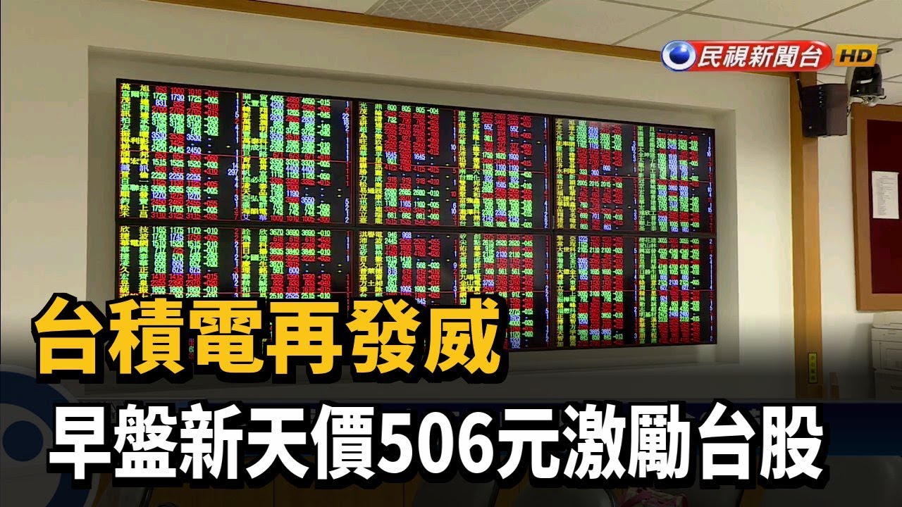 台積電再發威早盤新天價506元激勵台股| 民視新聞網| LINE TODAY