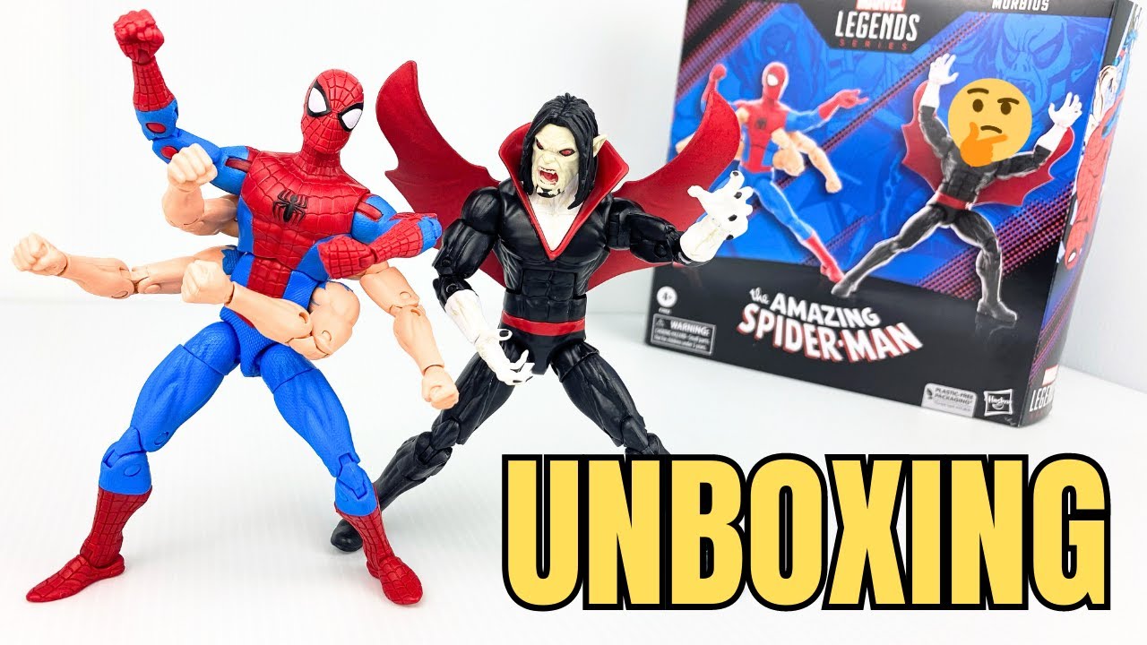 ABRIENDO EL PAQUETE DOBLE DEL AMAZING SPIDER MAN 6 BRAZOS Y MORBIUS MARVEL LEGENDS