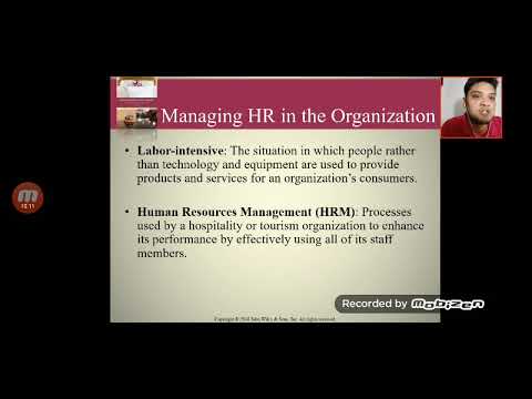 CHAPTER 1.1 - INTRODUCTION TO HUMAN RESOURCE MANAGEMENT IN HOSPITALITY INDUSTRY