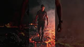 man walking on Lava#viral #trending #trendingshorts #shorts #lava